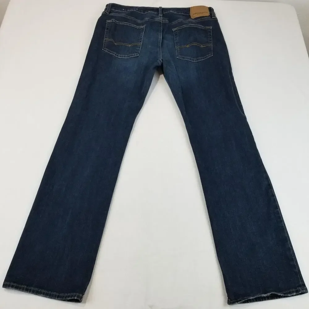American Eagle Outfitters Original Boot Jeans Mens 36x34 Blue Extreme Flex Denim